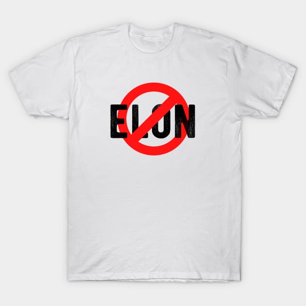 NO ELON Round Anti-Elon Musk Bumper For Tesla Owners T-Shirt by aesthetice1